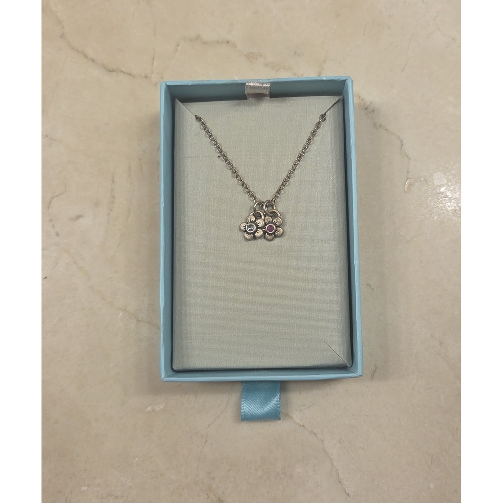 LISA LEONARD Sterling Silver Birthstone Bloom‎ Daisy Gemstone Charm Necklace